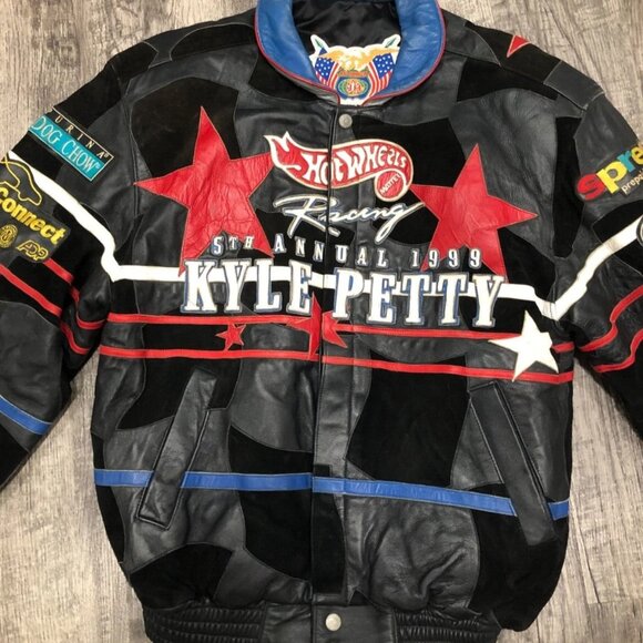 Nascar Kyle Petty 5th Annual Charity Ride 1999 Jeff Hamilton Leather Jacket RARE - Picture 2 of 8